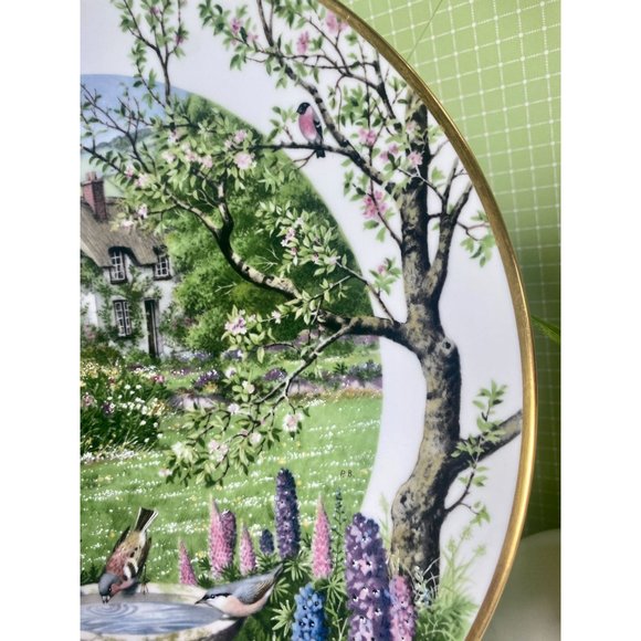 Franklin porcelain plate by Peter Banett, made in England, blue 9 1/4", Limited - Picture 10 of 17